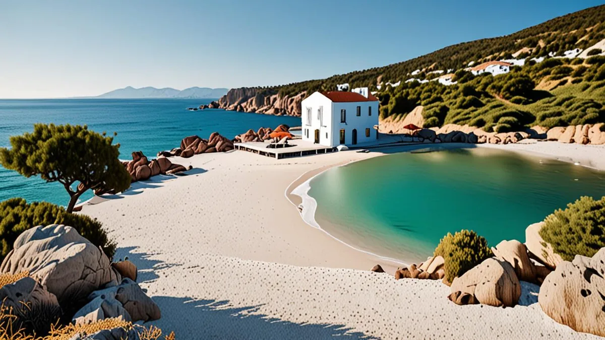 cliffside and beach villa