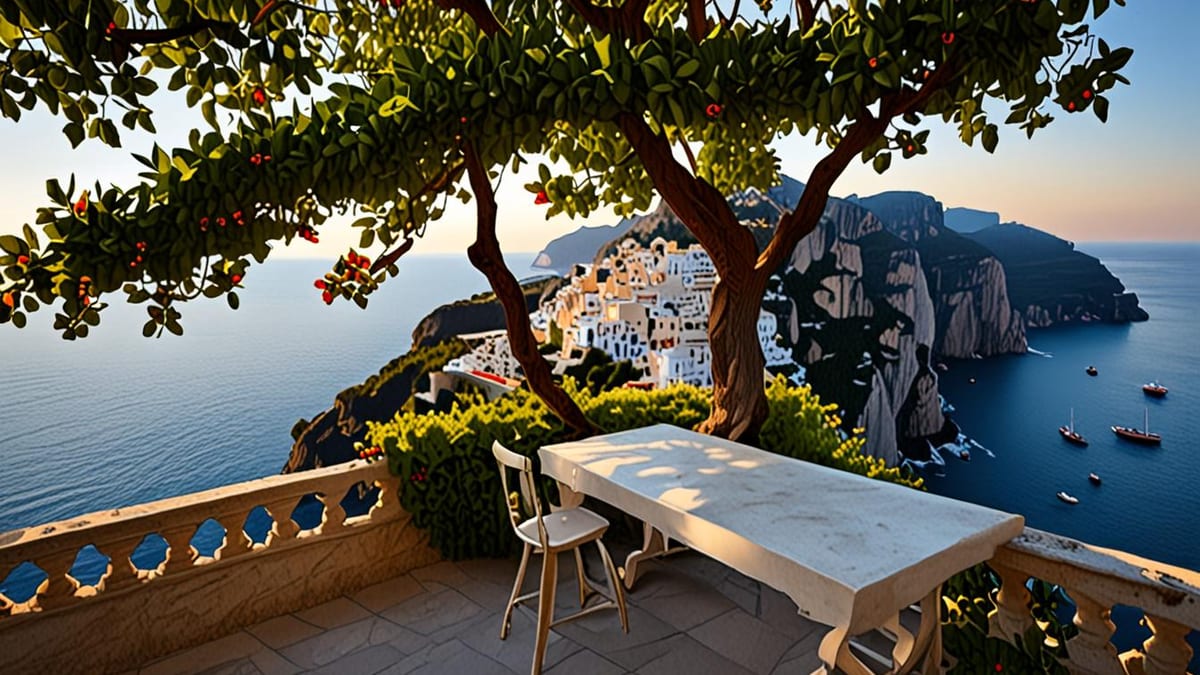 cliffside and beach villa