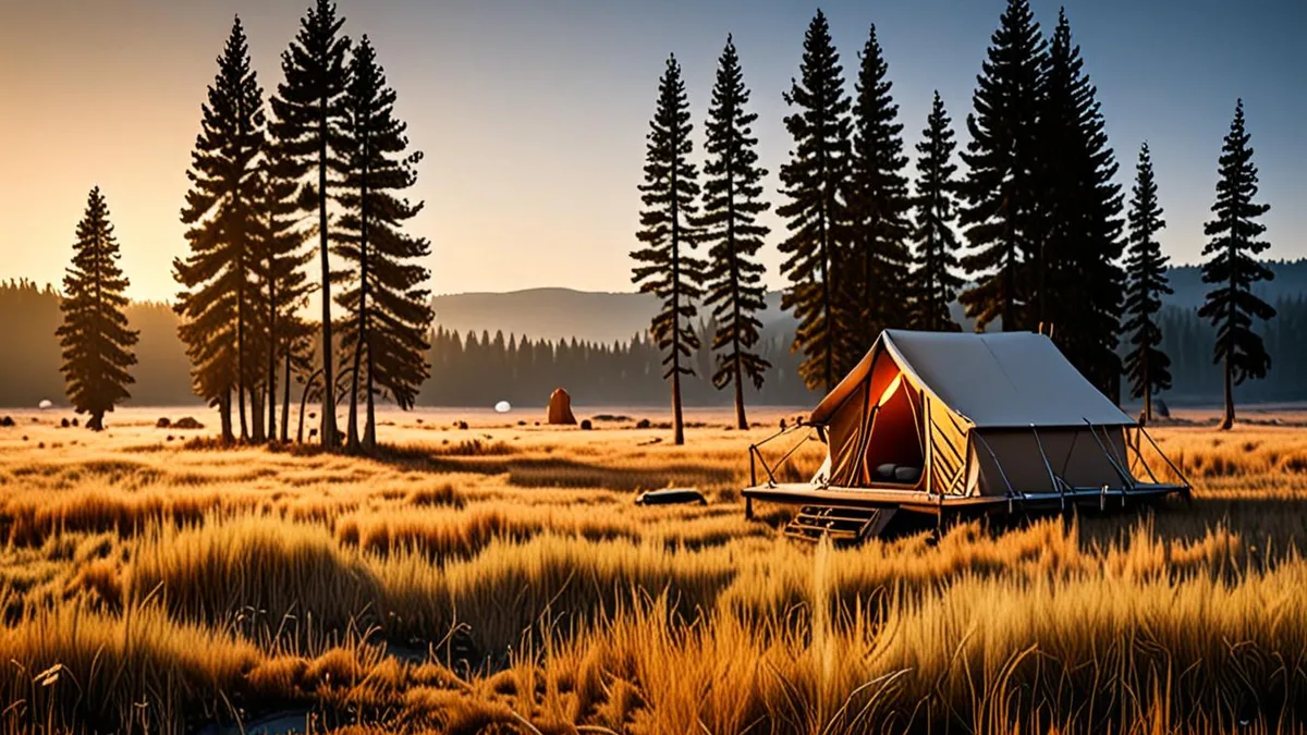 glamping in winter
