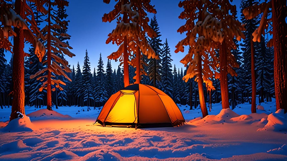 glamping in winter